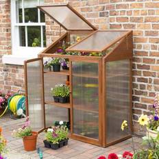 Mini Greenhouses Rowlinson Hardwood Mini Wood+Poly Wood Polycarbonate