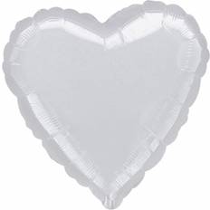Latex Balloons Amscan Latex Ballon Heart Silver