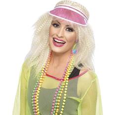 Caps Fancy Dress Smiffys Poker Visor Pink