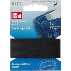 Elastische Bänder Prym Elastic Band Gummi Weich Schwarz 25mm 1m