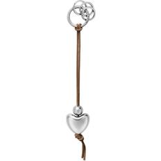 Nøgleringe Georg Jensen Heart Keyring - Silver/Brown
