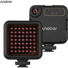 Studio Lighting Andoer IR49S Mini IR Nachtsichtlicht Infrarot-Fotografielicht für Videokamera-Camcorder Schwarz