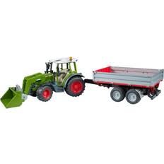 Traktorer Bruder Fendt Vario 211 with Frontloader & Tipping Trailer 02182