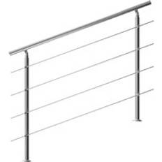 Escaleras y Barandillas Monzana Barandilla escalera acero inoxidable 150cm 4 travesaños