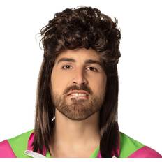 Maskerad Peruker Boland Chav Larry Mullet Wig Brown