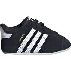 Ensimmäiset Askeleet adidas Gazelle Crib Shoes - Core Black/Cloud White