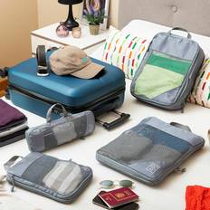 Resetillbehör InnovaGoods Resväska Organizer Kompressionsväskor 4-delat