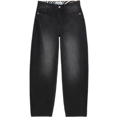 River Island Women's Oversized Seamed Barrel Jeans - Black