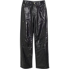 River Island Relaxed Straight Coated Jeans - Black