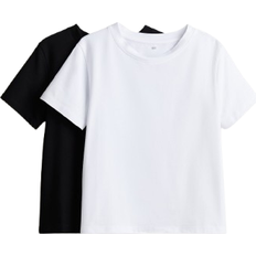 T-paidat H&M T-shirts 2-pack - Black/White (1236366003)