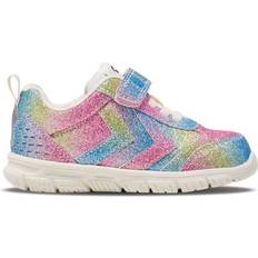 Børnesko Hummel Crosslite Glitter Infant Sneakers - White/Multicolor