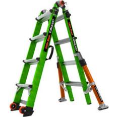 Ladders Little Giant Conquest All Terrain Articulated Extendable Ladder 4 ft Type IA Green 300 lbs