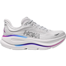 Hoka Bondi 9 Womens Mesh Breathable Trainers - White/Purple