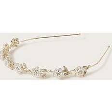 Headbands Children's Clothing Monsoon Girls Pearly Flower Girl Metal Headband - Light Cream