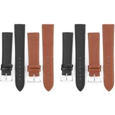 Klokkereim Tomtop Jms 4pcs PU Leather Universal Pin Buckle Watch Strap Band Replacement