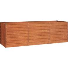 Vasi, Piante e Coltivazione vidaXL Letto Rialzato da Giardino Ruggine 240x80x77 cm Acciaio Corten - Marrone 80x240x77cm