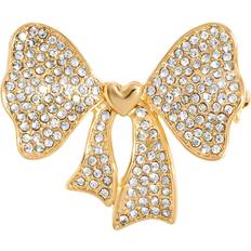 Brooches Jon Richard Gold Plated Bow Brooch - Gold