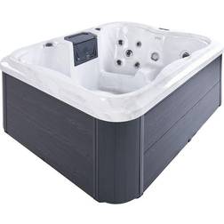 Beliani Whirlpool Spa Hot Tub 4 Seater White Acrylic