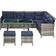 OutSunny 860-025 Outdoor Lounge Set, 1 Table incl. 4 Sofas